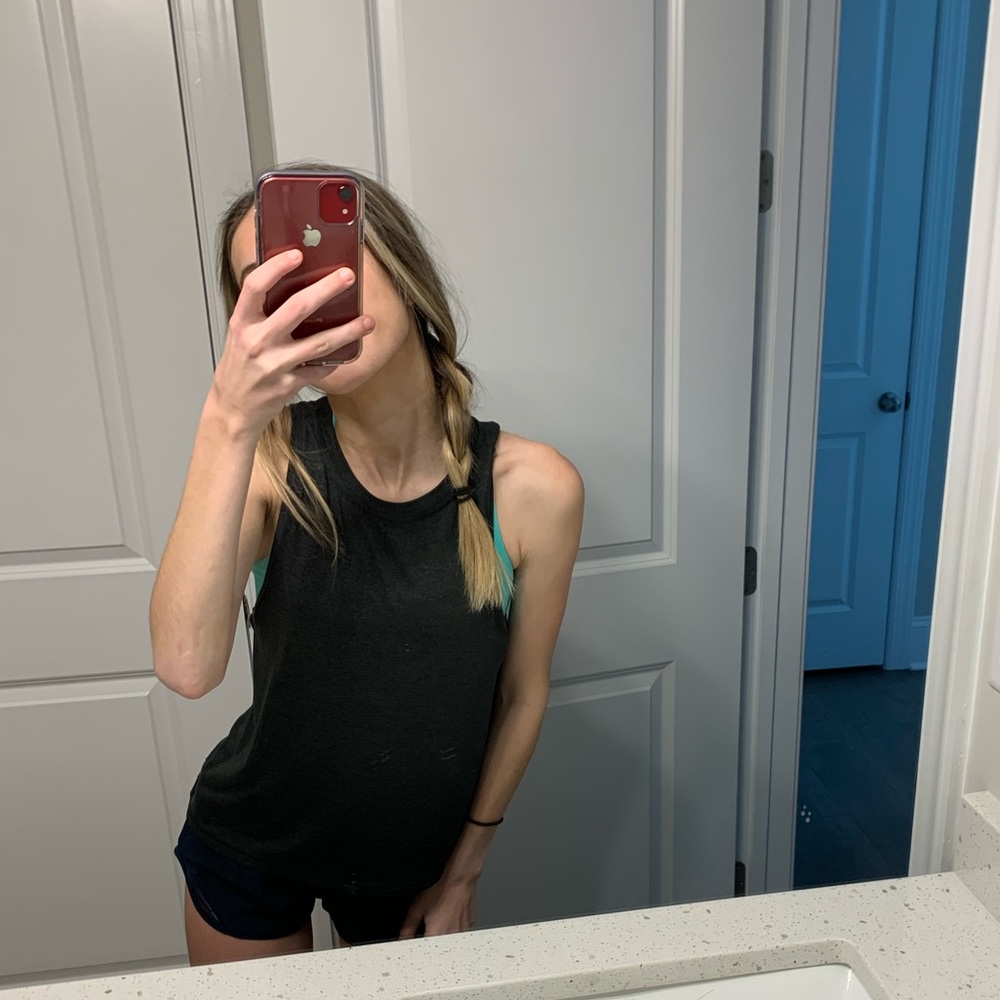 Athleta Uptempo Tank EUC XS — Heathered Black